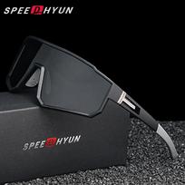 SPEEDHYUN Lightweight Wayfarer Sunglasses UV400 & Polarized for Travel juoda