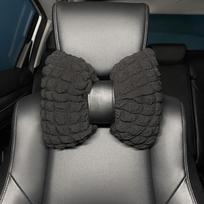 Breathable Car Seat Neck Pillow - Comfortable Headrest for Celebrity Style gray