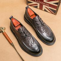 Men Korean Version Dermis Casual Shoes Comfort Driving Office Formal Shoes Fashion Brand Comfortable Leather Shoes Wedding Shoes 38 pilka spalva