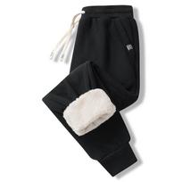 Šiltos vilnos ir fliso laisvalaikio kelnės vyrams, storos žieminės kelnės, dvipusės vientisos vilnos didelio dydžio sportinės kelnės 8XL white
