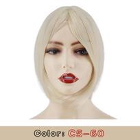 MISS WIG Synthetic Short Straight Bob Hair Extension Wigs With Bangs And 8-character Bangs Clip In Topper Wig For Women Daily Use 25cm