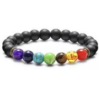 Natūralūs lavos akmens karoliukai Healing Balance Chakra žavesio apyrankė 8mm tigro akies karoliukas Tibeto Budos maldos apyrankė moterims vyrams