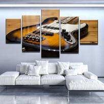 Rėminiai Namų Dekoro HD Spausdinti Paveikslai Modernus Sienų Menas 5 Skydų Gitaros Muzikos Instrumentas Svetainės Paveikslėliai Drobės Plakatai 20x35cm*2  20x45cm*2  20x55cm*1