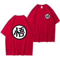 Summer Fashion Anime Son Goku Cosplay T-shirt Cotton Short Sleeve Tops Tee Loose Oversized Casual T Shirts Unisex Harajuku Clothing S