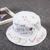 Vasarinės Panamos kepurės Mados kepuraitės kibiras Hip Hop Cap Hat Žvejo kepurė balta