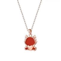 Love Hug Dragon Necklace Women's Fashion Niche Design High-end National Style Pendant Collarbone Chain Jewelry