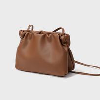 Lazy Wind and Cloud Bag, Pleated and Simple Design, Shrapnel Bag, Fashionable and Versatile Leather Single-shoulder Crossbody Bag