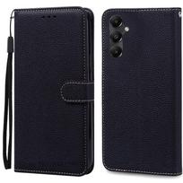 A55 5G dėklas, skirtas Coque Samsung Galaxy A55 dėklui A556B A556E odinis piniginės tipo atverčiamas dėklas, skirtas Samsung Galaxy A55 5G telefono dėklui Fundas For Samsung A55 5G juoda