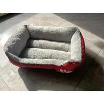 Pet Mattress Burgundy Paw Print Kennel Warm Large, Medium and Small Kitten Dog Sleeping Bag XS bordinė