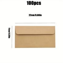 100 Pack Mailing Envelopes Self Sealing, Invitations Greeting Cards Invitations Kraft Envelopes for Unique Invitations