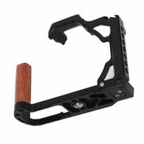 Wood Handle Metal Camera Cage Wooden Handle Vertical Shooting Camera Cage with 14 Inch 38 Inch
