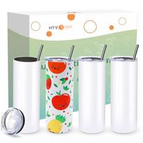 HTVRONT 4/8/12/16 Pcs 20 OZ Stainless Sublimation Tumblers Skinny Straight Sublimate Tumbler Blank DIY Mugs Cups Sippy Bottle (As shown-112)-20oz