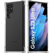 Case for Samsung S22 ULTRA 5G - Shockproof Protective Soft Silicone Transparent Phonillico® skaidri