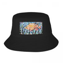 New Vibrant Rockfish Mosaic Bucket Hat sun hat Military Cap Man Hat For Girls Unisex's