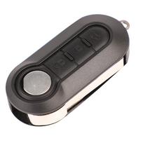jingyuqin 3 Button Flip Remote Key Case Shell Cover Housing For Fiat 500 Panda Punto Bravo Car Alarm Keyless Entry Fob juoda