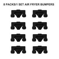 Smulkių prietaisų silikoninės kojelės Aksesuaras Oro keptuvės traškios plokštelės 8 Packs/1 Set Air Fryer Bumpers