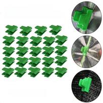 Plastikiniai plėvelės sagtukai šiltnamio priedams 4mm clip - green