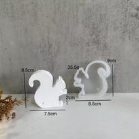 3D Pasidaryk pats Mielos Voverės Silikoninė Žvakių Forma Gyvūnas Voverė Sojų Vaško Silikoninė Forma Gyvūnai Gipso Dervos Forma Namų Dekoravimas S