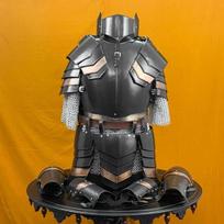 Templierių Riterio Šarvai Ikoniškas Viduramžių Kovinis Kostiumas LARP, Cosplay Kolekcionieriams Rankų Darbo Istorinis Kryžiuočių Warrior Įranga gray