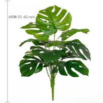 60cm Long 1Pcs Artificial Green Plants Turtle Backed Bamboo Home Decor Wedding Decoration Artificial Trees Garden Landscaping žalia