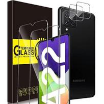 Lot de 2 verres trempés et 2 vitres objectif arrière pour Samsung Galaxy A22 - BOOLING skaidri