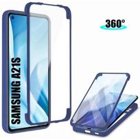 Case - BOOLING - for Samsung Galaxy A21S - Navy Blue - 360° Protection - Anti-Scratch mėlyna