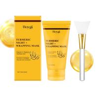 Hoygi Turmeric Collagen Rip-Off Mask with Spatula Gentle Exfoliating Nourishing Moisturizing Hydrating Firming Mask