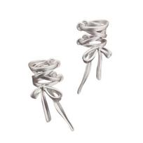 Bow Ear Cuff Earrings for Women Bowknot Ribbon Drop Ear Cartilage Clips Dangle Ear