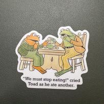 Toad and frog vinyl sticker or magnet (Matte Finish) 3nich/7.62cm 5pc