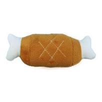 Interactive Plush Dog Toy Chicken Leg Design Built-in Sound Bite Resistant Teeth A