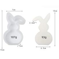 Lovely Rabbit Candle Silicone Molds Geometric Plane Aromath Soap Gypsum Mold Chocolate Cake Baking Tool Easter Home Decoration