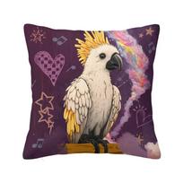 Funny Bird Parrot Hug Pillowcase Cockatiel Backpack Cojines Bedroom DIY Printed Chair Throw Pillow Case Decorative 30x30cm