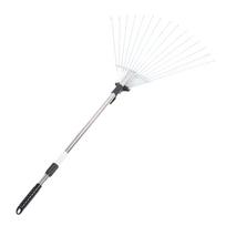 Adjustable Leaf Rake Retractable Expandable Stainless Steel Metal Lawn Yard Garden Hand Tool 15