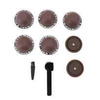 Reusable Capsule Kit For Nestle Vertuoline Coffee Machine with 5pcs Empty Refillable Pods 2pcs Coffee