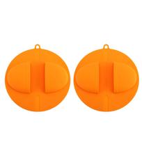 2PCS BBQ Grill Mitts Silicone Easy Cleanup Heat Resistant Portable Barbecue Gloves for Outdoor