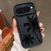 For Google Pixel 9 Pro XL 8A 8 7 Pro 7A Phone Case Shell Coconut Tree Print Matte Shockproof TPU Soft Anti-Fall Lens Protection Bumper Cover Google Pixel 9 juoda