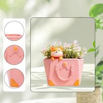 Bonsai Holder Container for Pothos Plants, Resin Pot Office And Outdoor Use dog