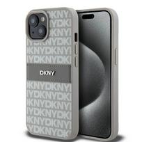 Dkny Dkhcp15Sprthsle Iphone 15 / 14 / 136.1 Beige Hardcase Leather Mono Stripe & Metal Logo