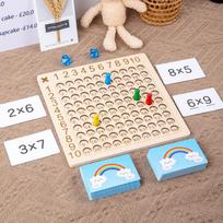 Montessori mediniai vaikiški daugybos praktikos žaidimai mokymo priemonės rankų ir akių koordinacijos lavinimo žaislai