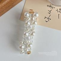 Pearl Hair Loop, High Elasticity Headband, High Ponytail Braided Hair Artifact, Telephone Cable, High-end Headwear Accessory.