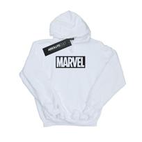 Marvel Mens Outline Logo Hoodie S balta