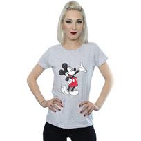 Disney Womens/Ladies Traditional Wave Mickey Mouse Boyfriend T-Shirt L pilka