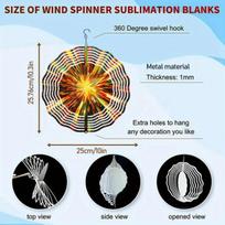 Vibrant Color Explosion Art Metal Wind Chime – 360° Rotating Hook, No-Electricity Outdoor Decor for Garden & Patio 01A