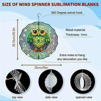 2D Metal Owl Wind Spinner with Vibrant Green Yellow Purple Reflective Design for Outdoor Decor Perfect Gift for Yard Balcony