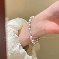 Manta rose diamond pearl beaded bracelet retro light luxury bracelet exquisite fashion high sense jewelry women