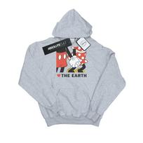 Disney Girls Mickey Mouse Heart The Earth Hoodie 12-13 pilka