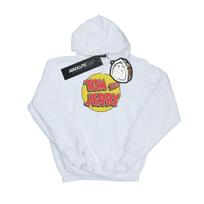 Tom And Jerry Mens Circle Logo Hoodie M balta