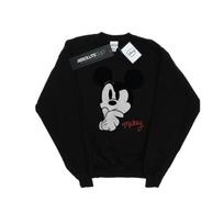 Disney Womens/Ladies Mickey Mouse Distressed Ponder Sweatshirt XL juoda