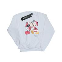 Disney Mens Mickey And Minnie Christmas Kiss Sweatshirt XL balta