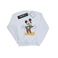 Disney Mens Mickey Mouse Christmas Jumper Stroke Sweatshirt M balta